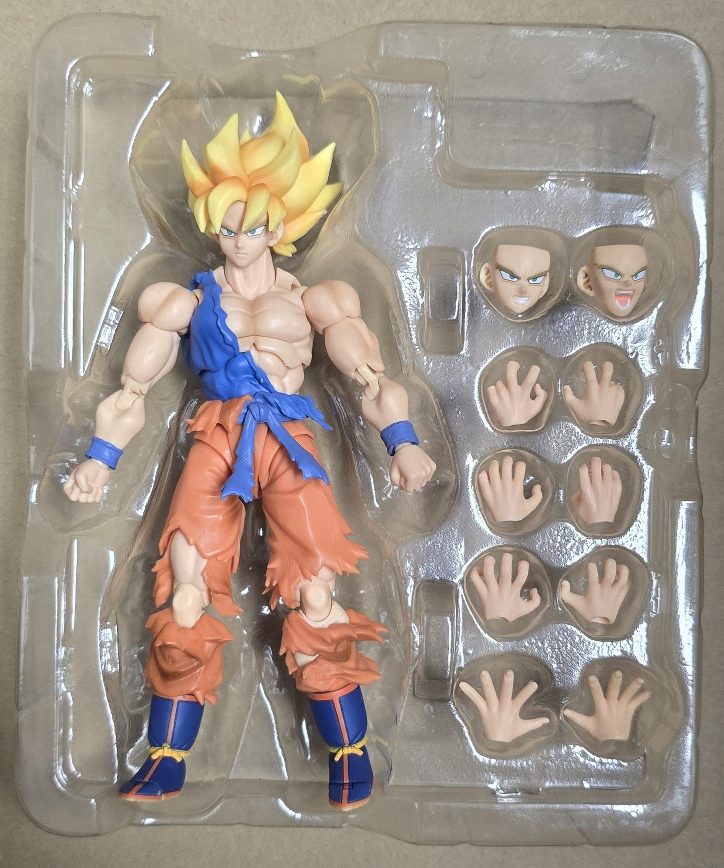 *Open Box* S.H. Figuarts Dragon Ball Z Super Saiyan Son Goku (Super Warrior Awakening Ver.) Action Figure