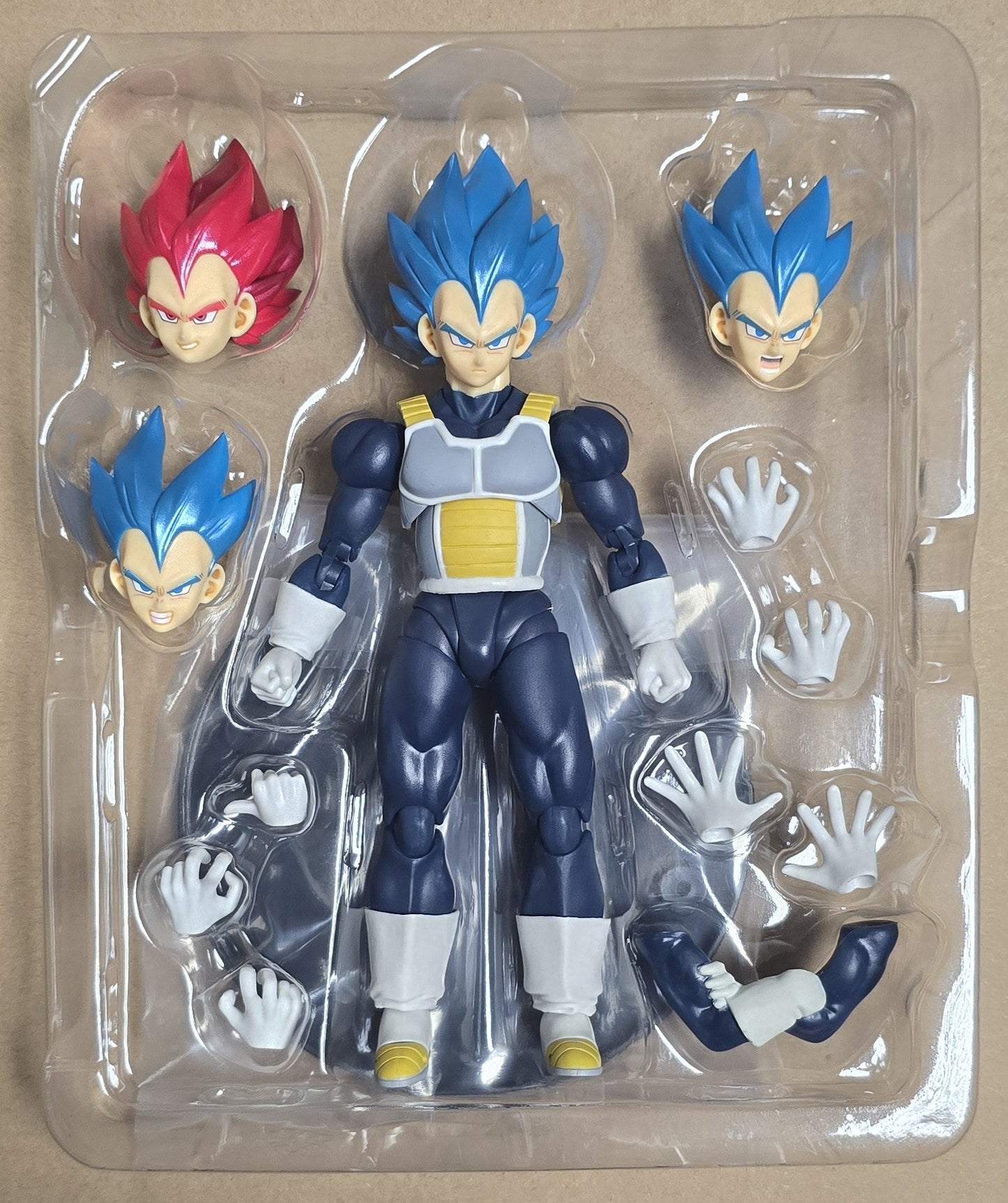 *Open Box* S.H. Figuarts Dragon Ball Z Super Saiyan God Super Saiyan Vegeta 15th Anniversary Ver. Action Figure