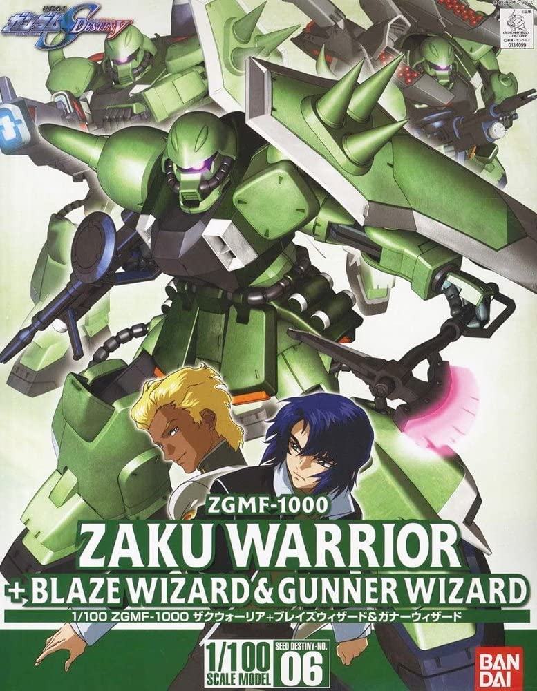 Gundam 1/100 NG #06 ZGMF-1000 Zaku Warrior + Blaze Wizard & Gunner Wizard Seed Destiny Model Kit