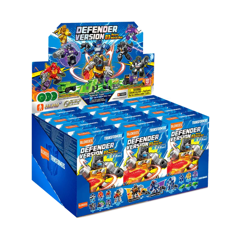 Blokees Transformers Model Kits Defender Version #03 Heavy Metal War Mystery Box Trading Figure Set of 12