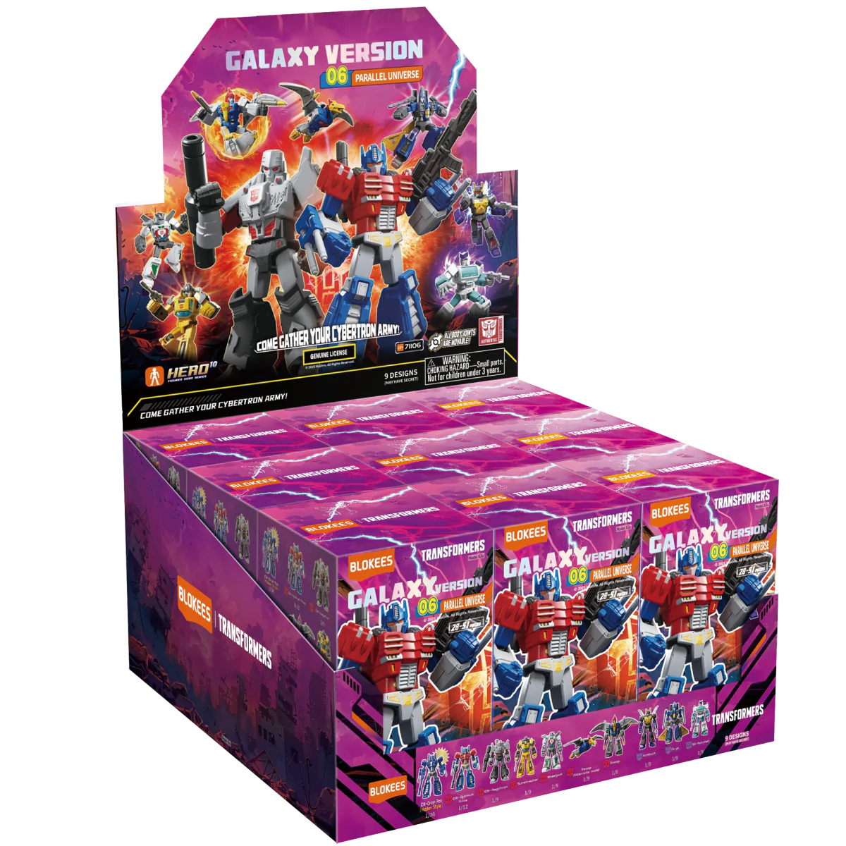 Blokees Transformers Model Kits Experience Galaxy Version #06 Parallel Universe Mystery Box Trading Figure Set of 9
