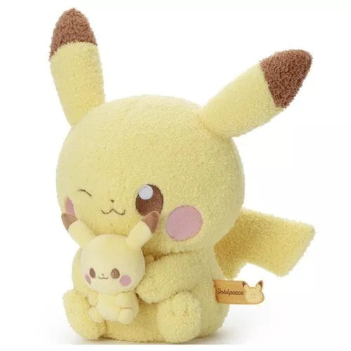 Pokemon Pokepeace Pikachu with Mini Plush Ver. Plush Doll JAPAN OFFICIAL
