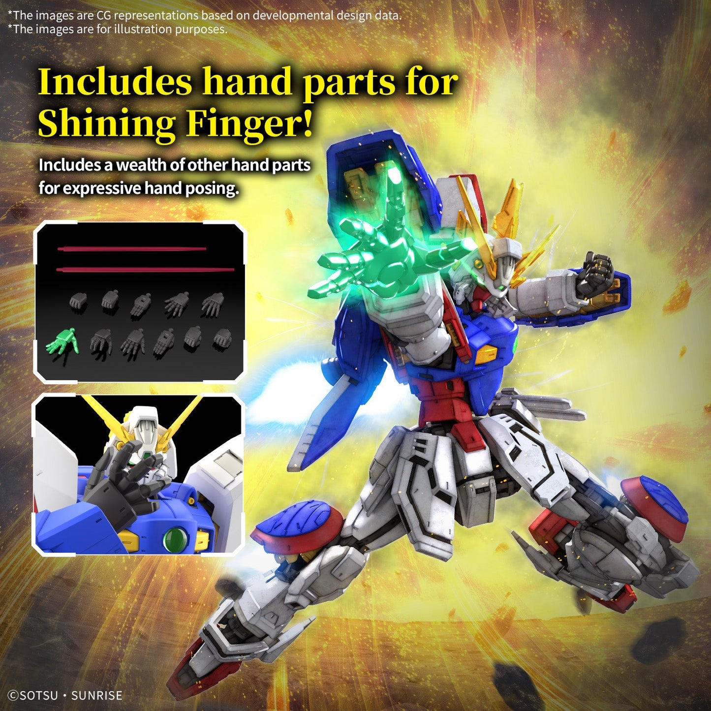 Gundam 1/144 RG #42 G Gundam GF13-017NJ Shining Gundam Model Kit