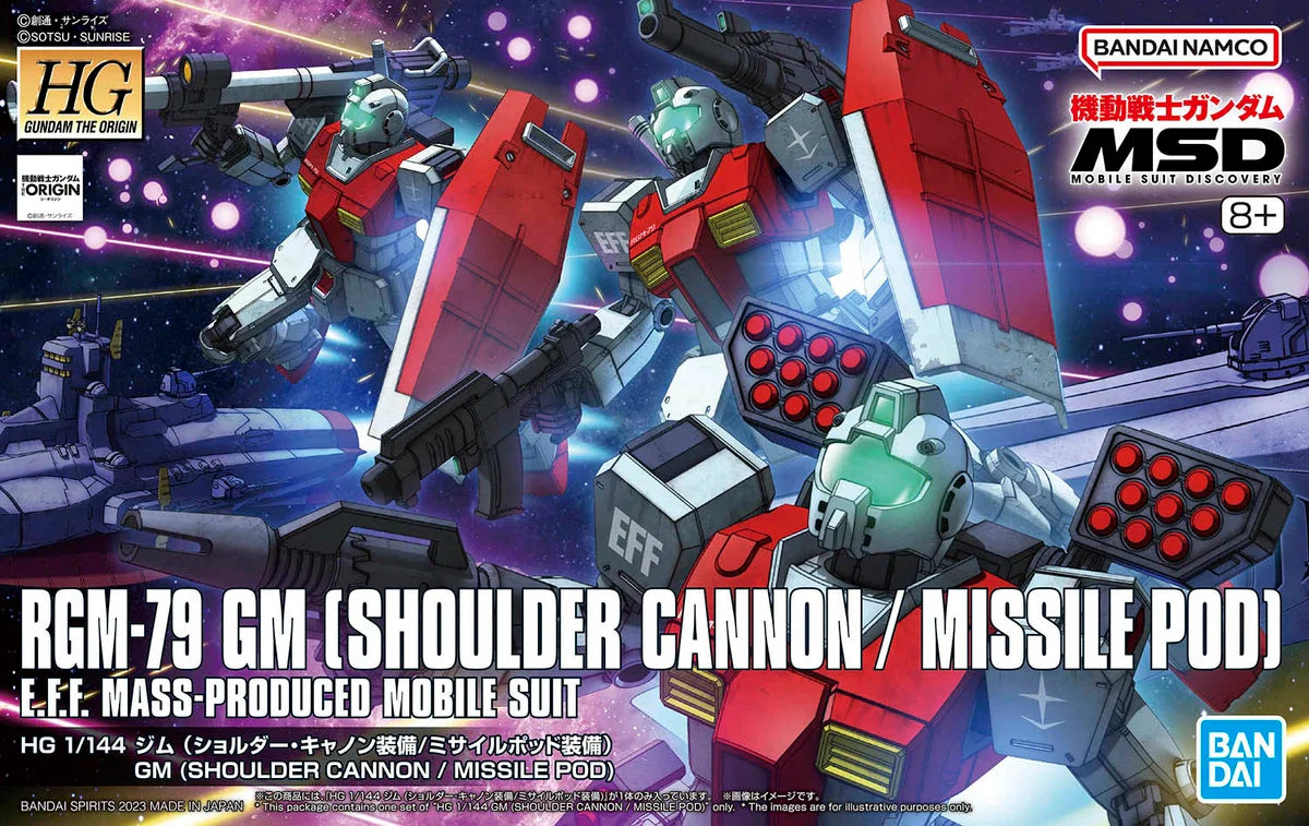 Gundam 1/144 HG The Origin RGM-79 GM (Shoulder Cannon / Missile Pod) Model Kit