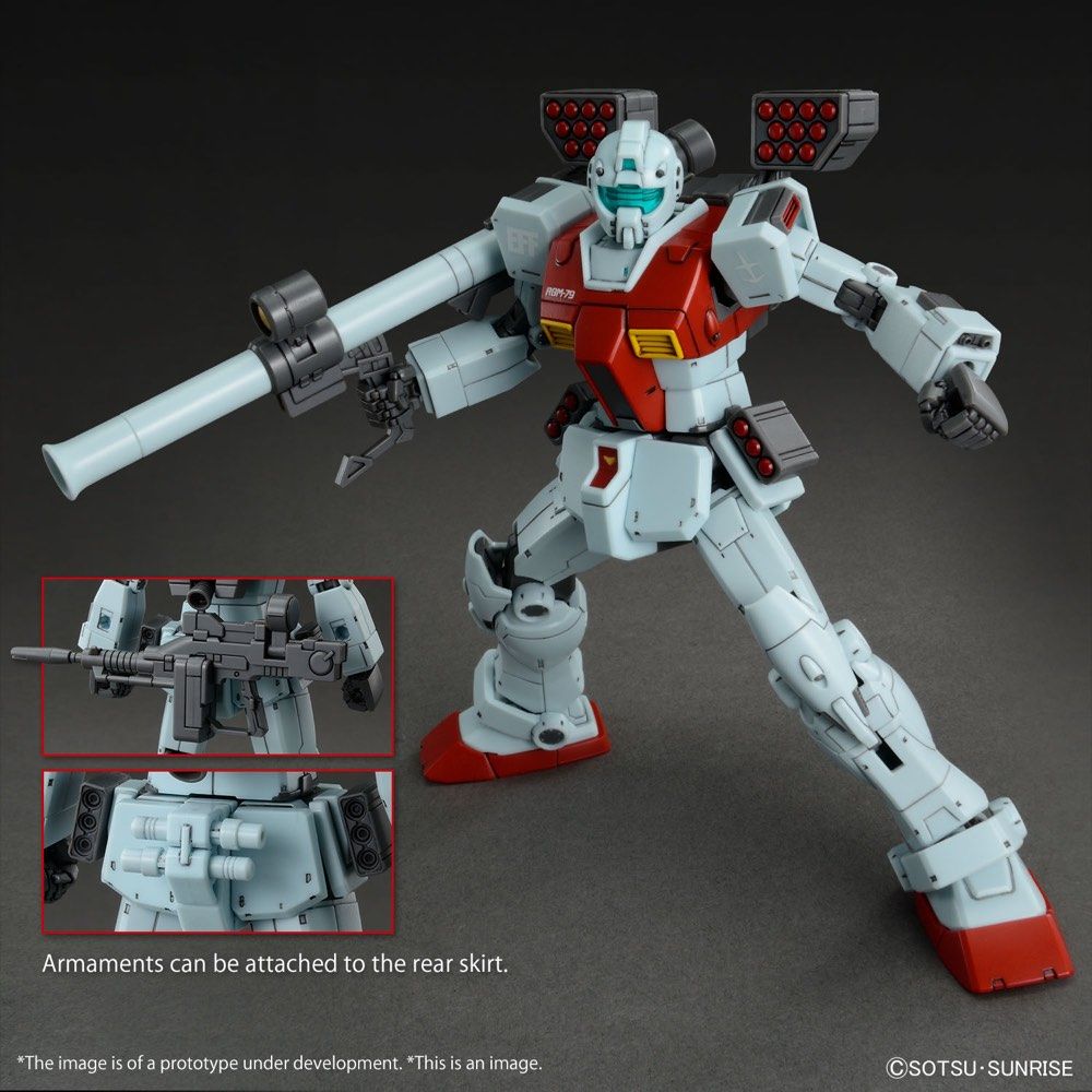 Gundam 1/144 HG The Origin RGM-79 GM (Shoulder Cannon / Missile Pod) Model Kit