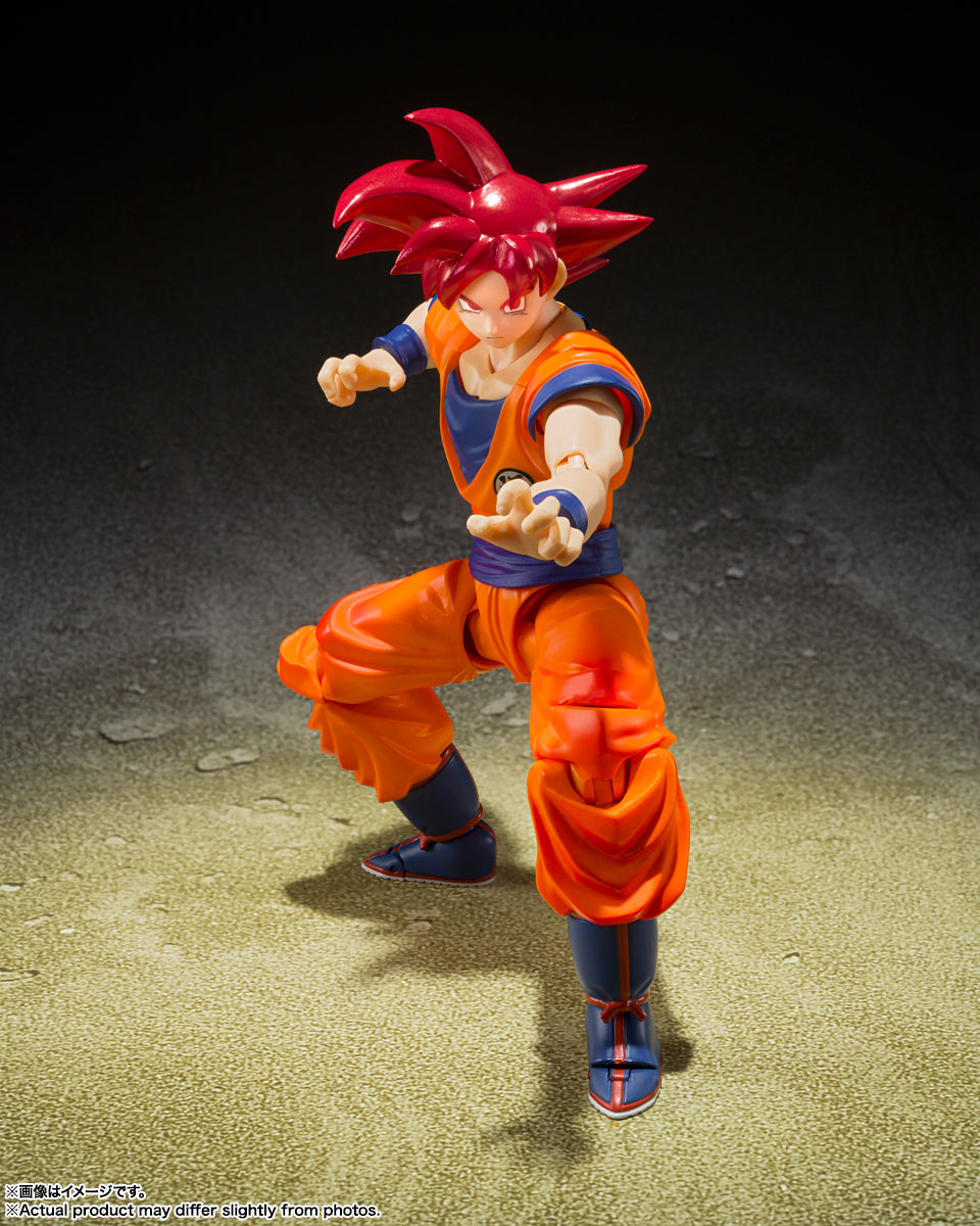 S.H. Figuarts Dragon Ball Super Saiyan God Goku (Saiyan God Instilled With the Light of Righteous Hearts) Action Figure