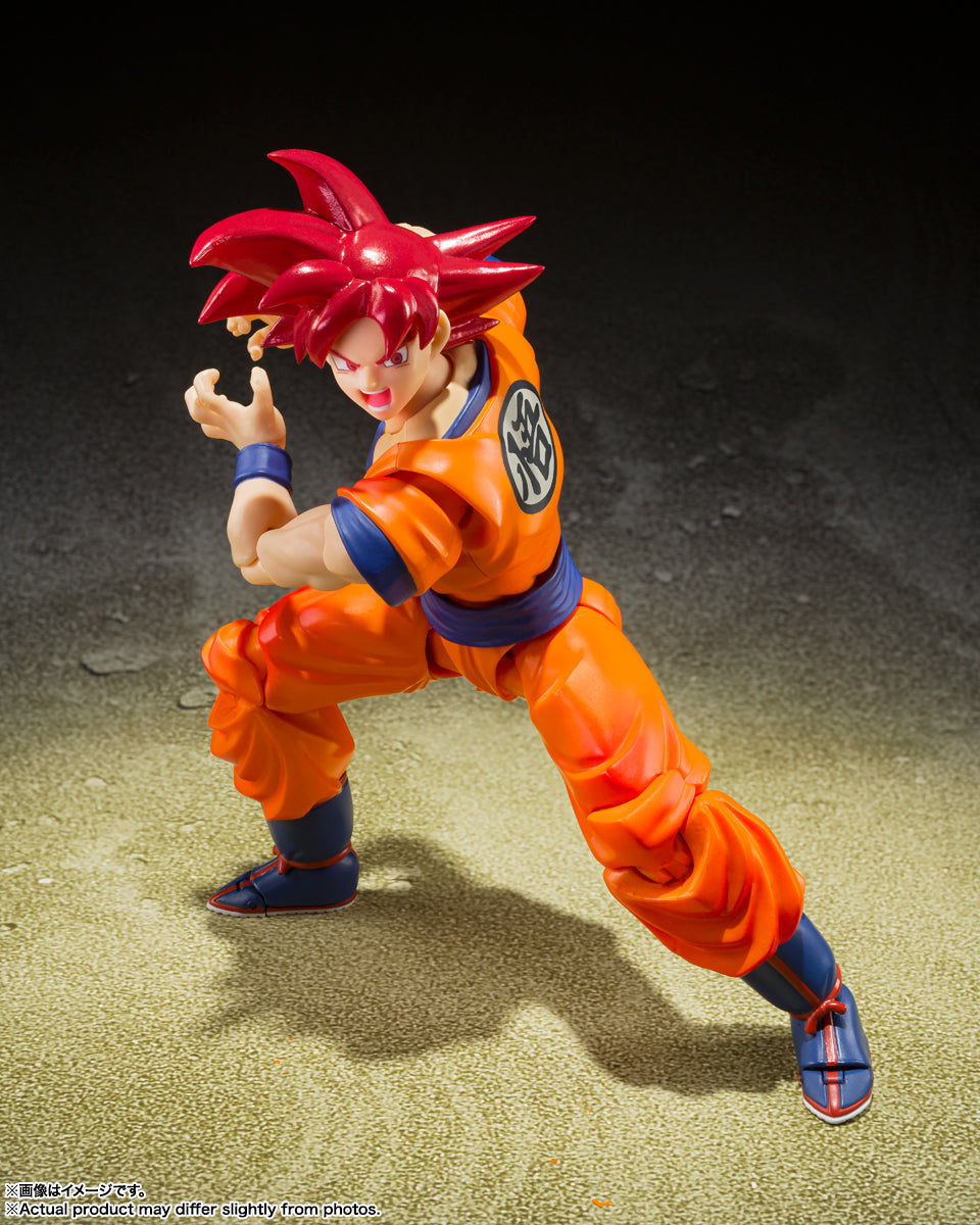 S.H. Figuarts Dragon Ball Super Saiyan God Goku (Saiyan God Instilled With the Light of Righteous Hearts) Action Figure