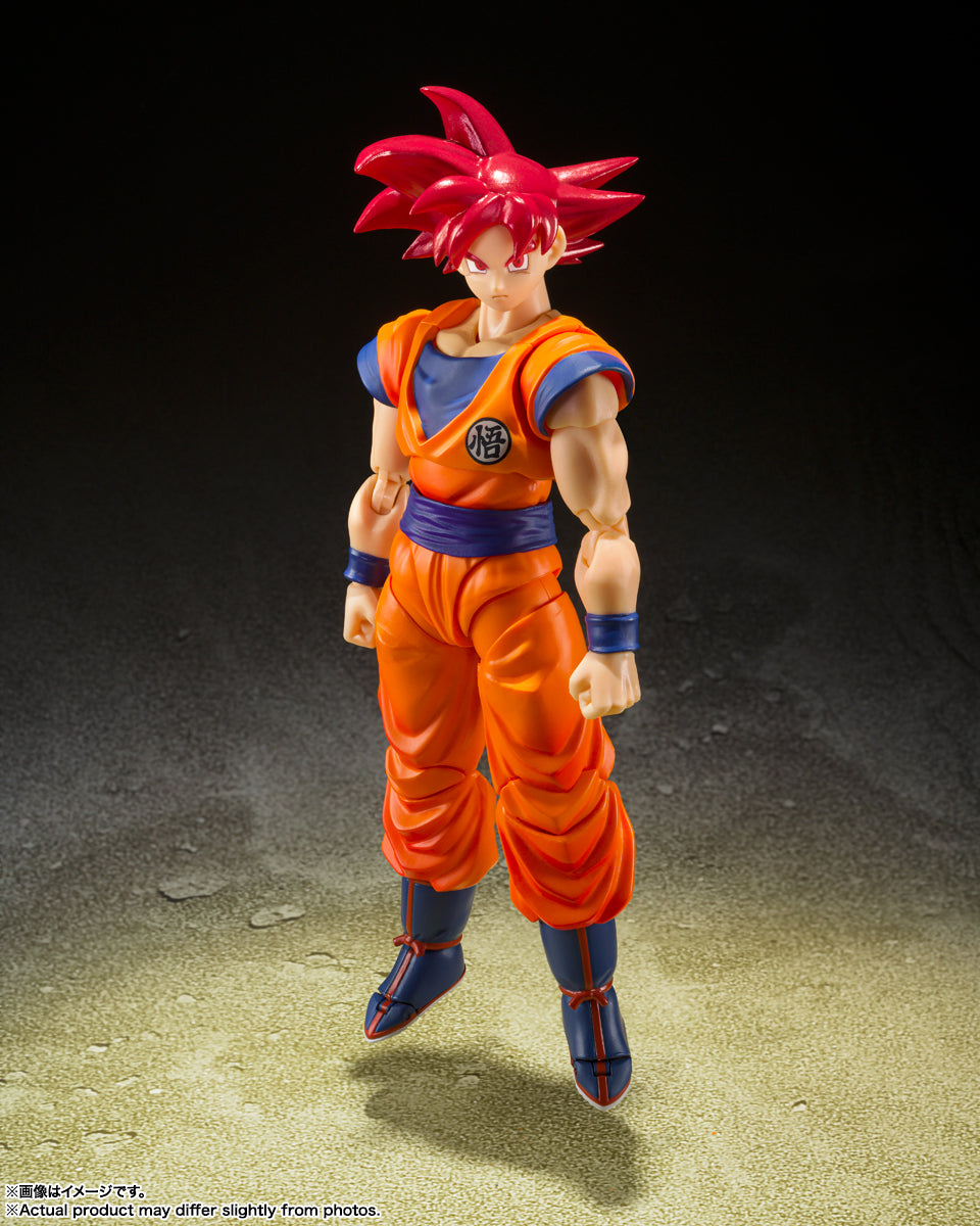 S.H. Figuarts Dragon Ball Super Saiyan God Goku (Saiyan God Instilled With the Light of Righteous Hearts) Action Figure