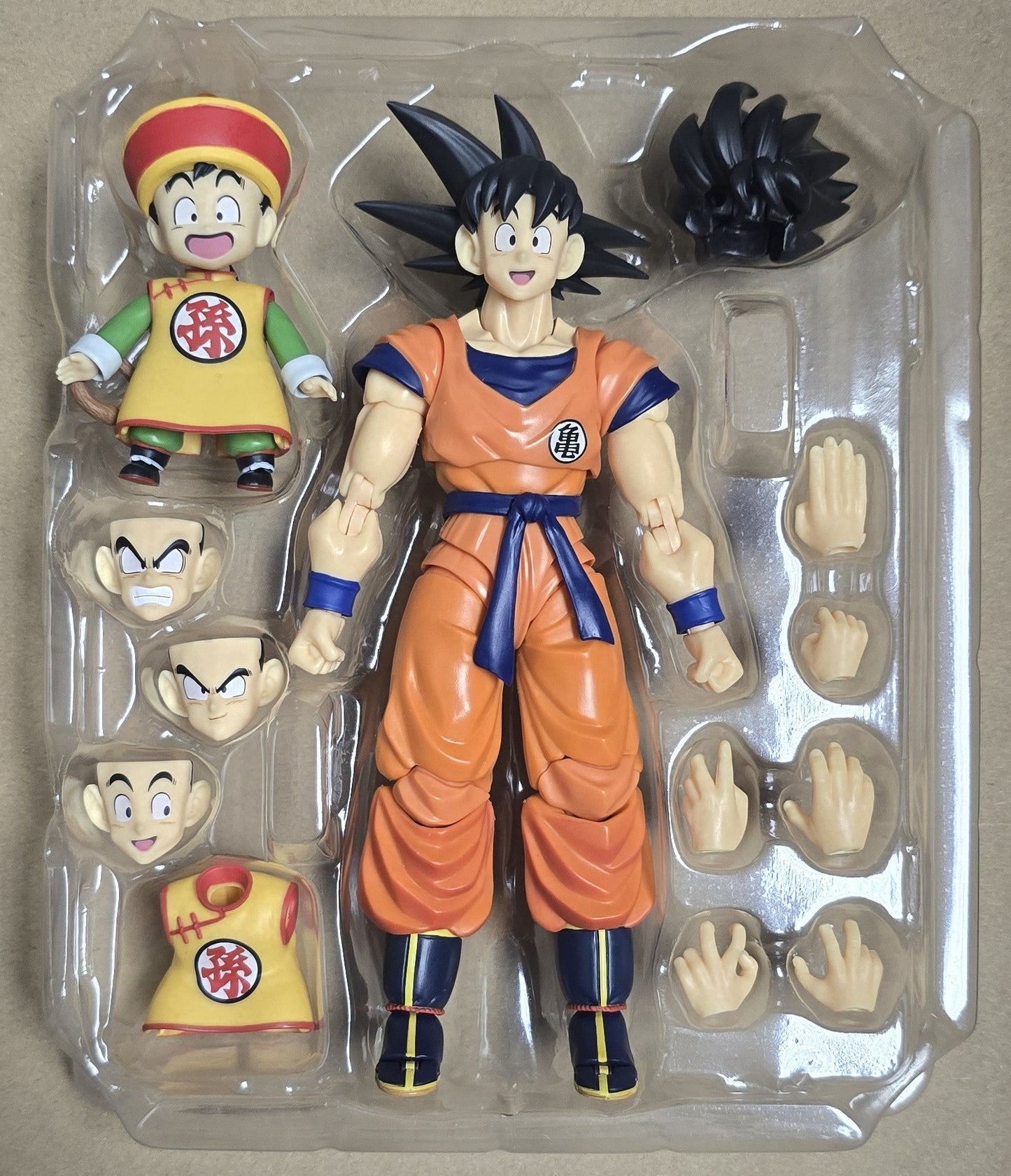 *Open Box* S.H. Figuarts Dragon Ball Z Son Goku and Son Gohan Kid and Kintoun Exclusive Action Figure