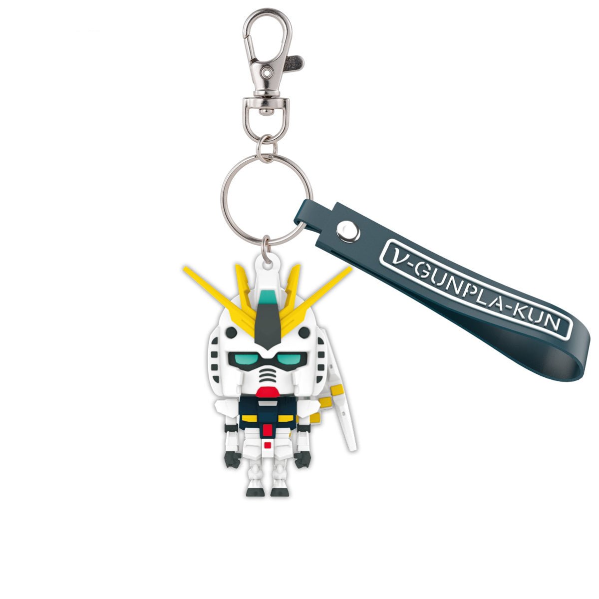Gundam Nu-Gunpla-Kun v-Gunpla-kun 3D Rubber Mascot Keychain