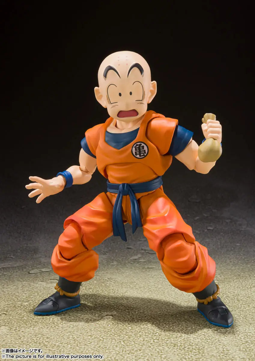 S.H. Figuarts Dragon Ball Z Krillin Earth's Strongest Man (Reissue) Action Figure