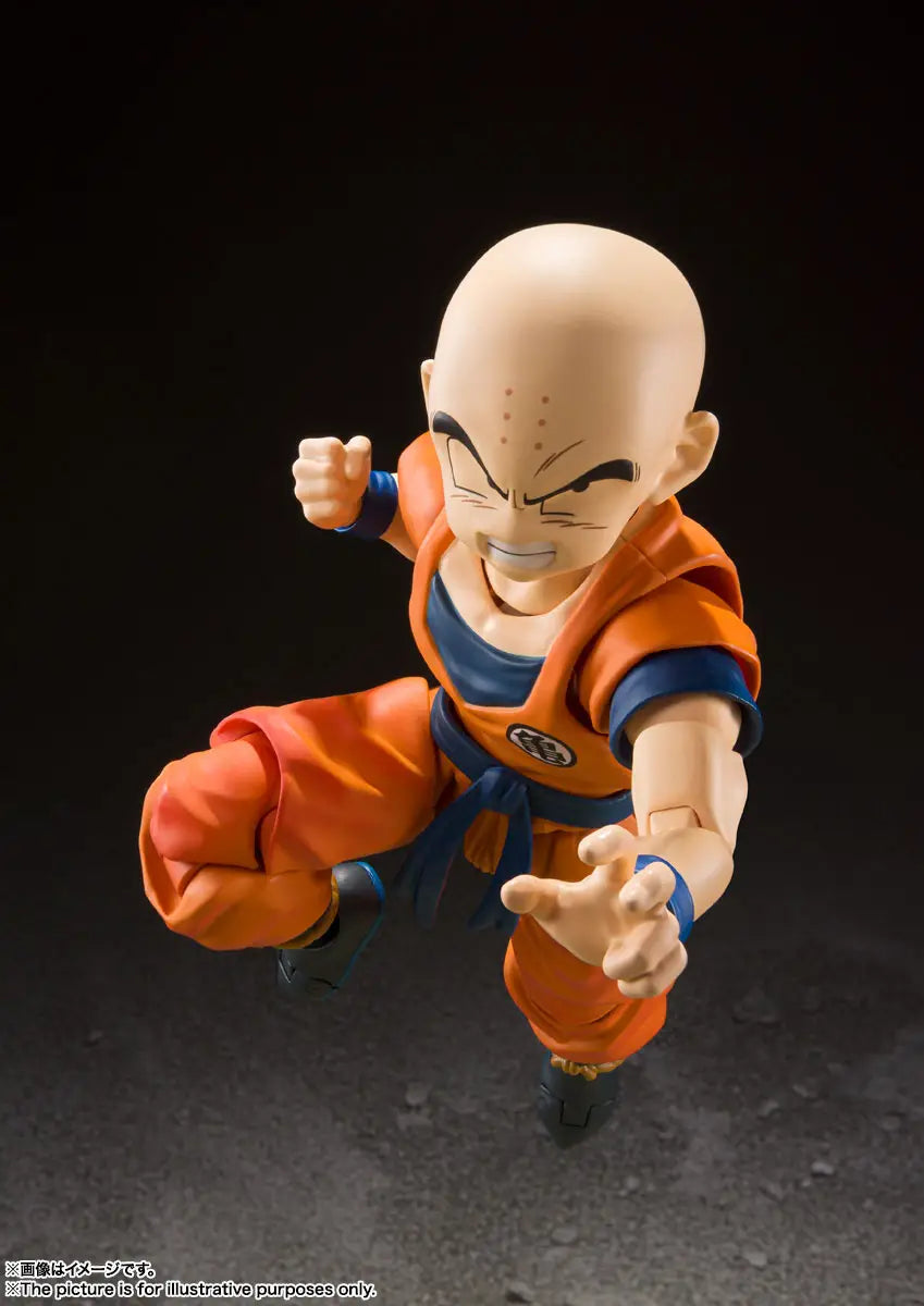 S.H. Figuarts Dragon Ball Z Krillin Earth's Strongest Man (Reissue) Action Figure