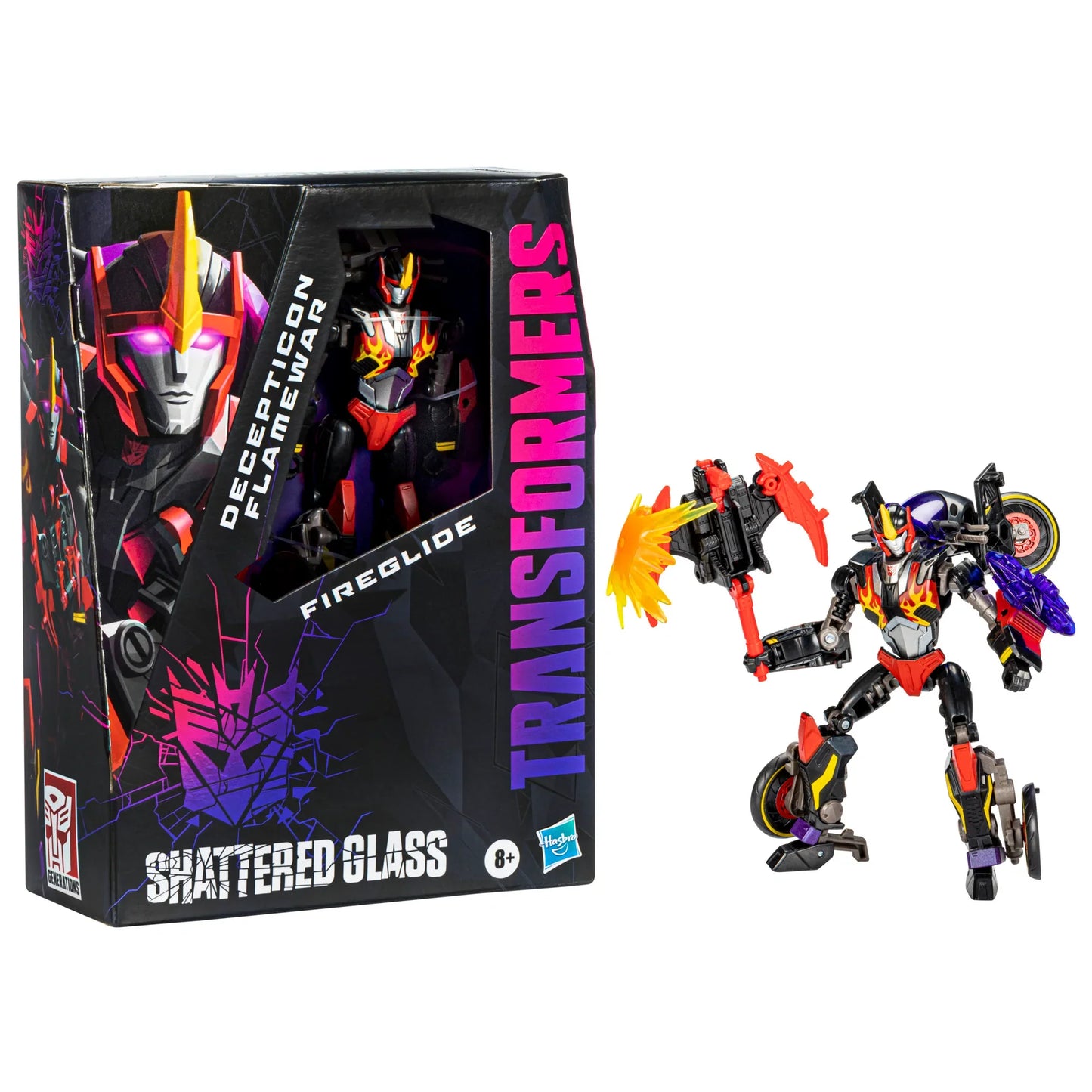 Transformers Generations Shattered Glass Deluxe Flamewar Action Figure
