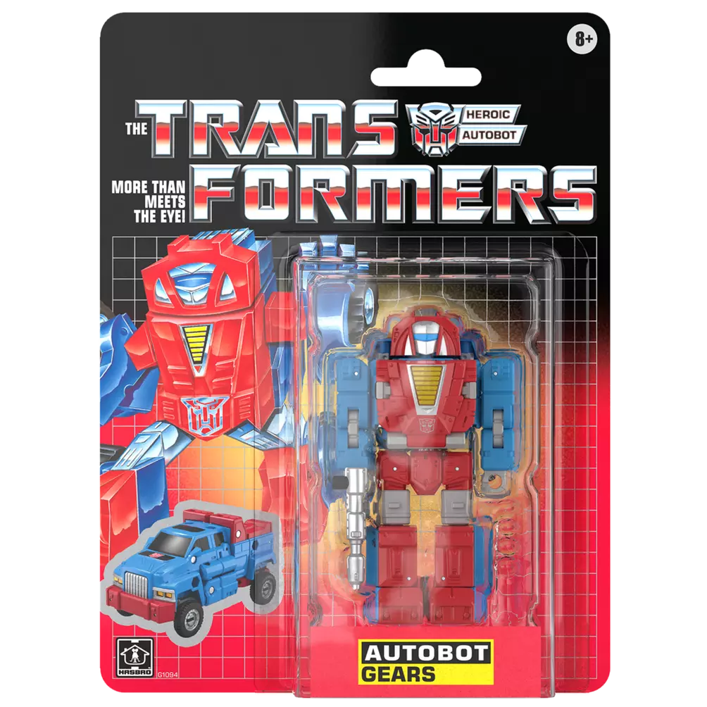 Transformers G1 Retro Carded Autobot Gears Action Figure
