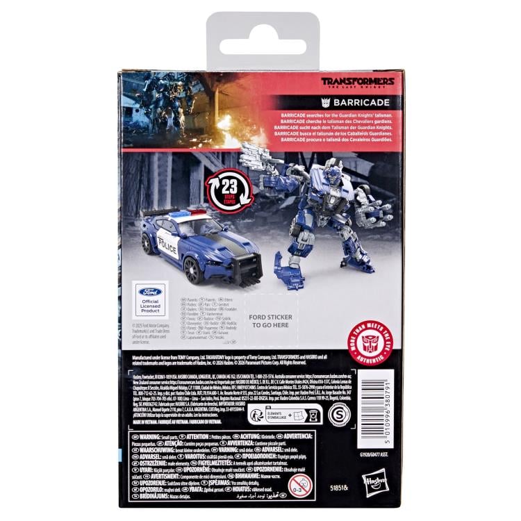 Transformers Studio Series The Last Knight Deluxe Barricade Action Figure