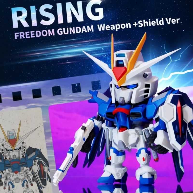 Bandai Gundam Seed Freedom QMSV Mini Rising Freedom and Immortal Justice Gundam Sealed Box Set of 8