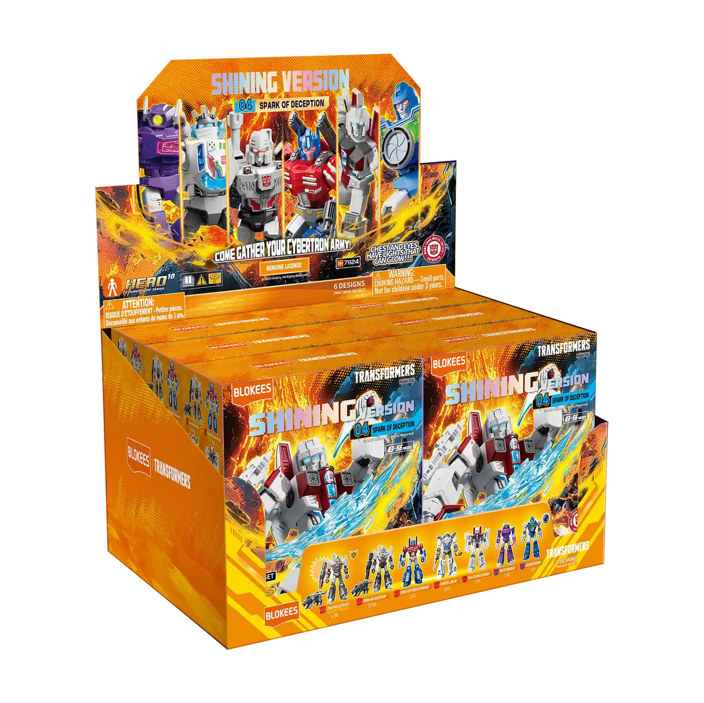 Blokees Transformers Model Kits Shining Version #04 Spark of Deception Box Trading Figure Set of 6