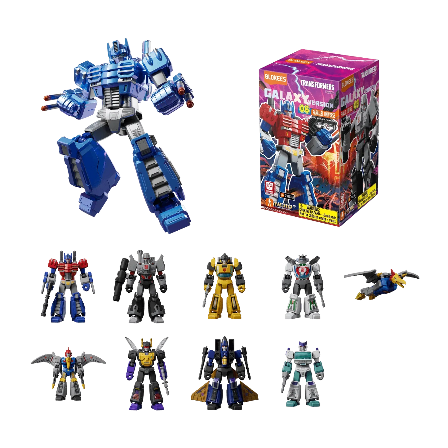 Blokees Transformers Model Kits Experience Galaxy Version #06 Parallel Universe Mystery Box Trading Figure Set of 9