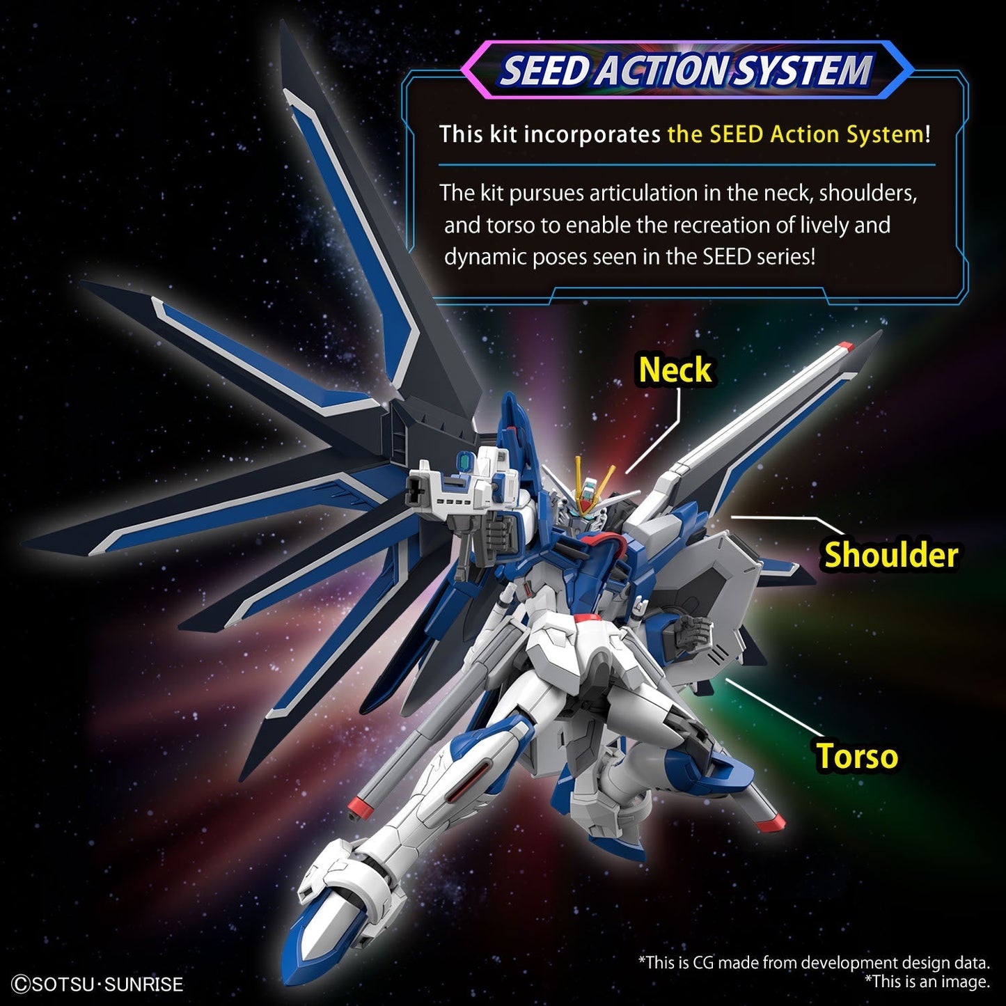 Gundam 1/144 HGUC #243 HGCE Seed Freedom STTS-909 Rising Freedom Gundam Model Kit
