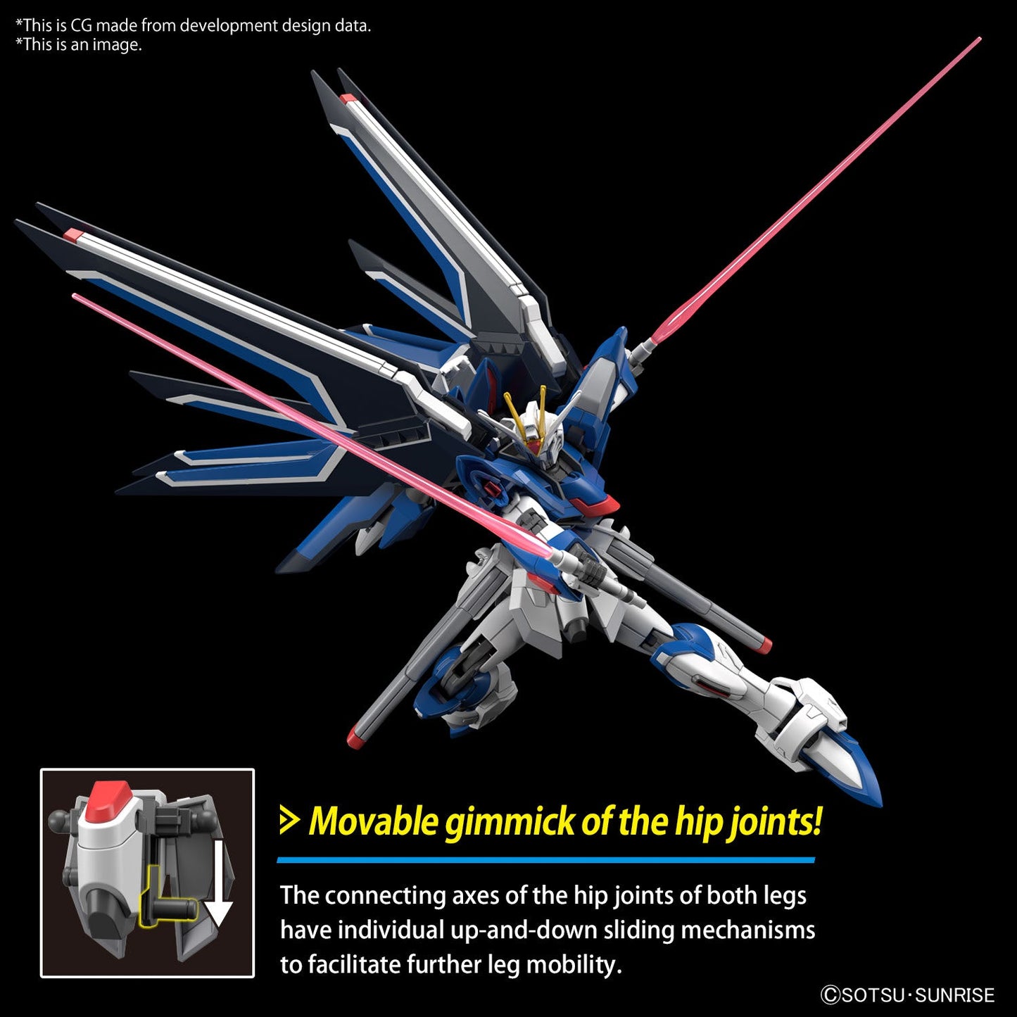 Gundam 1/144 HGUC #243 HGCE Seed Freedom STTS-909 Rising Freedom Gundam Model Kit