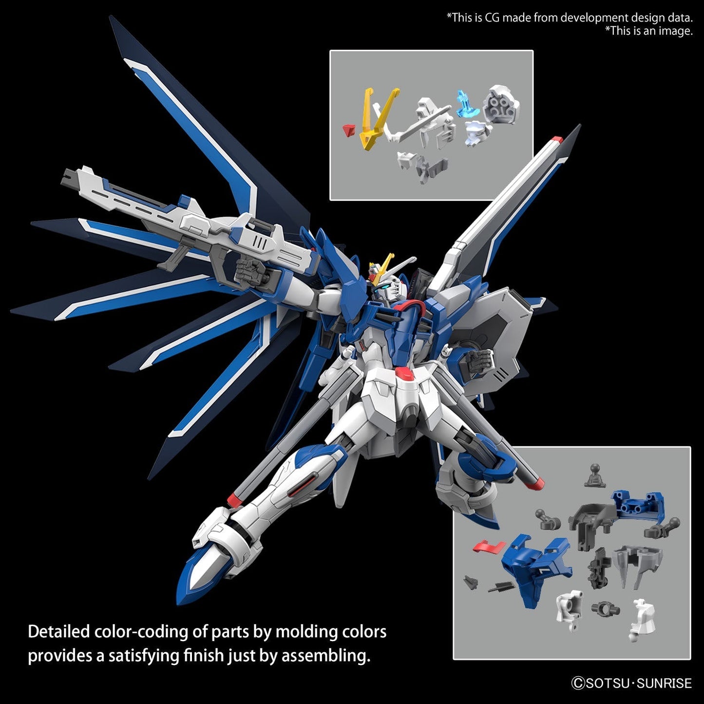 Gundam 1/144 HGUC #243 HGCE Seed Freedom STTS-909 Rising Freedom Gundam Model Kit